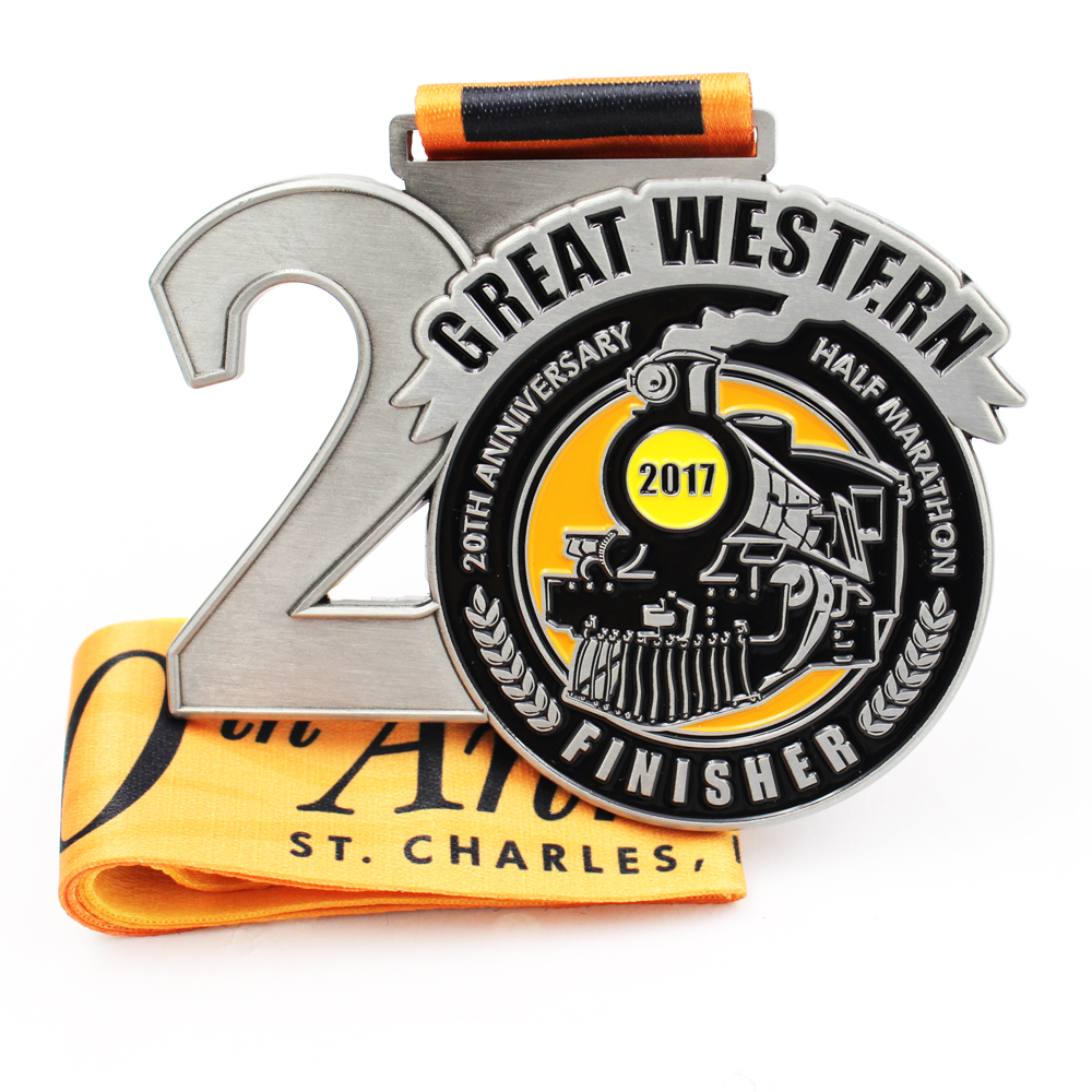 Great Western Half Marathon Custom Running MedalsMedals中山市麦斯顿工艺品有限公司