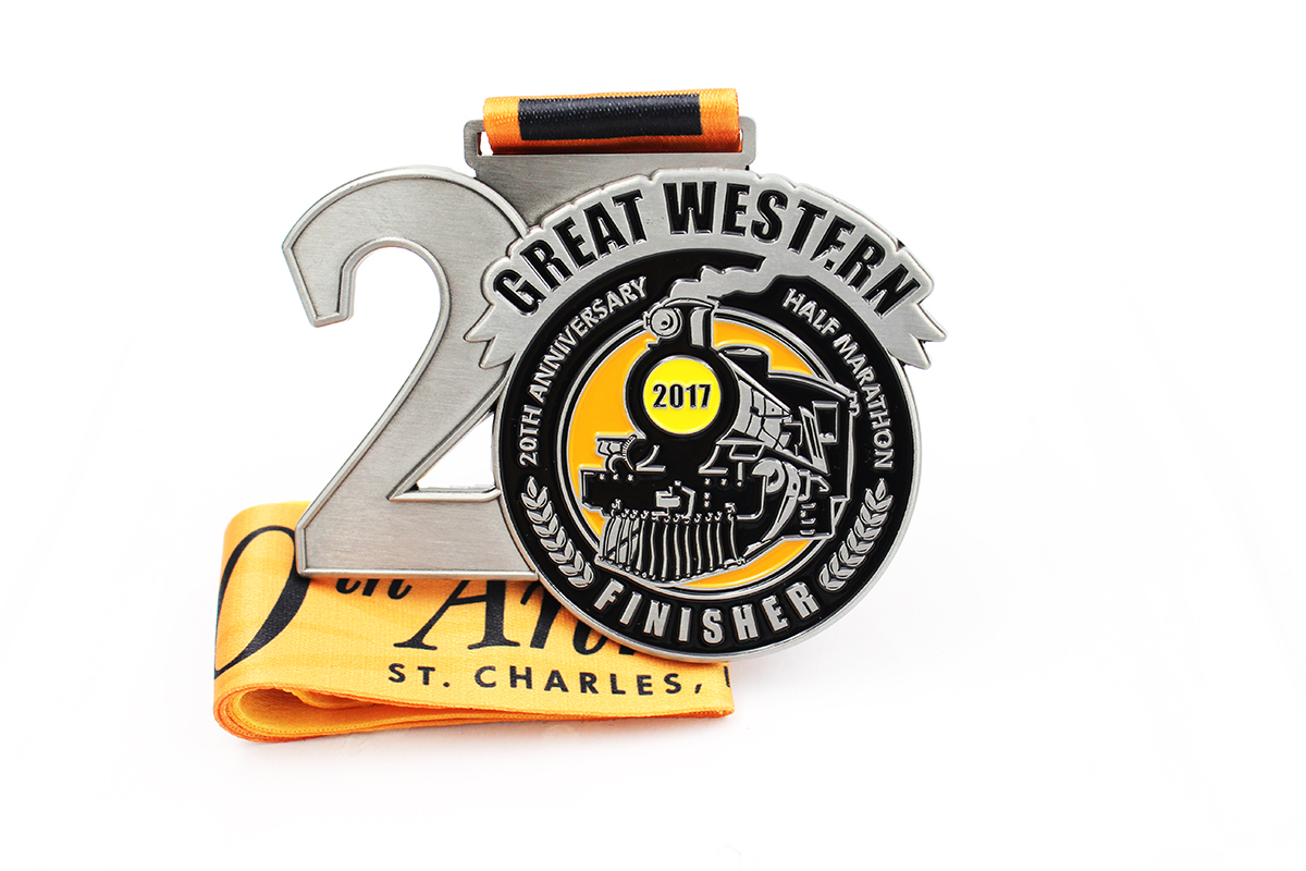 Great Western Half Marathon Custom Running MedalsMedals中山市麦斯顿工艺品有限公司